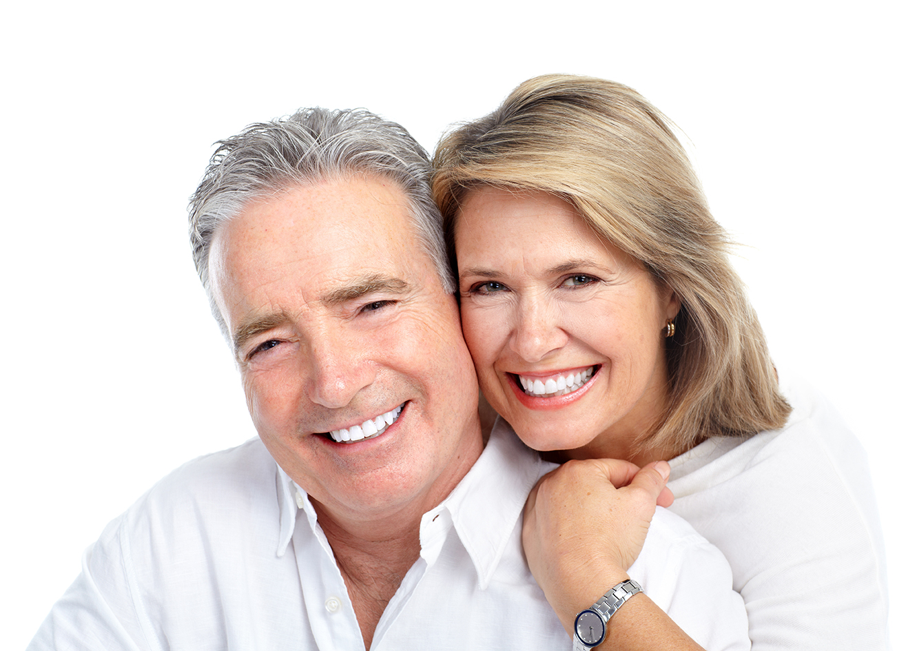 Happy Senior Couple with Healthy Teeth